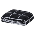 Manta Casal Padrão Austin Flannel Microfibra 1 Peça - Preto