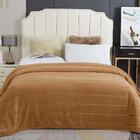 Manta Cobertor Queen Roma Flannel Ultrasoft - Caramelo - 100%
