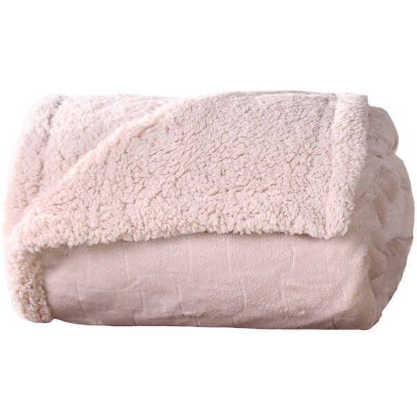 Manta Cobertor Queen Sherpa Realce Flannel Lã De Carneiro