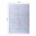 Manta Decorativa Colonial Archaic Listrada Rosa e Cinza 2,15x1,50m