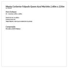 Manta Corbertor Felpudo Queen Azul Marinho 2,40m X 220m