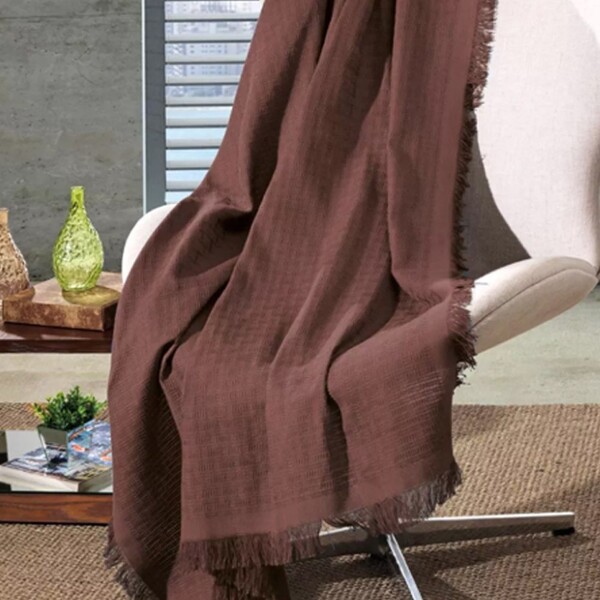 Manta De Algodão Unicolor Liso Marrom 120 X 150 Cm - D'rossi