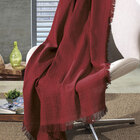 Manta De Algodao Unicolor Liso Vermelho 210 X 150 Cm D06 - D'