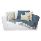 Manta De Chenille Azul Petróleo