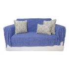 Manta De Chenille Azul Royal