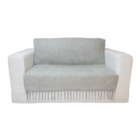 Manta De Chenille Cinza Claro