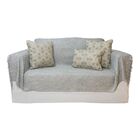 Manta De Chenille Cinza Claro