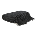 Manta De Chenille Preto