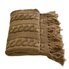 Manta De Crochê P/ Sofá C/franja 230cm X 60cm  1032.5 Marron