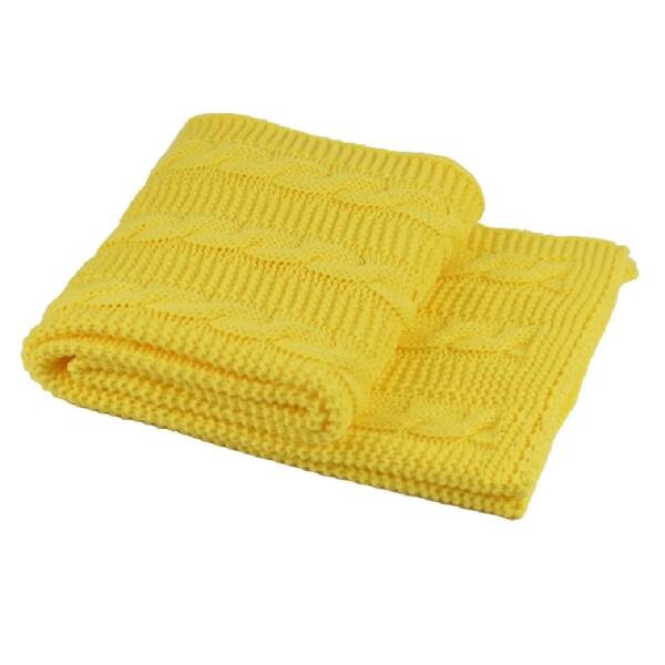 Manta De Crochê Para Sofá Cama  260cm X 60cm 10326 Amarelo