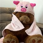 Manta De Microfibra Bouton Infantil Pig Antialérgico Rosa