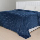 Manta De Microfibra Estampa Poá Habitat Casal  Poá Azul