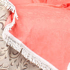 Manta De Sofá Salmão Liso Realeza 2,30m X 1,50m Com Franja Te