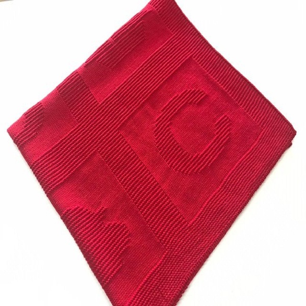 Manta De Trico Para Bebe Maternidade Tricot 1048.2 Vermelho