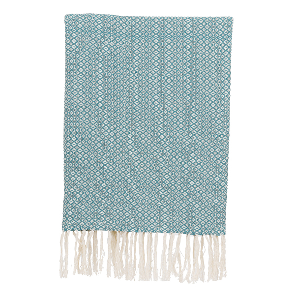 Manta Decorativa Algodão July Azul Tiffany 1,80x1,20m