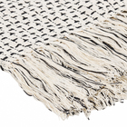 Manta Decorativa Algodão Meliah Branco e Preto 1,80x1,20m