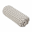 Manta Decorativa Algodão Meliah Branco e Preto 1,80x1,20m