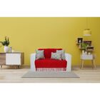 Manta Decorativa Artesanal De Chenille Cor Vermelha