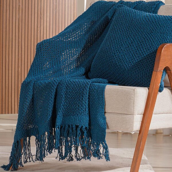 Manta Decorativa Atacama New 120x150cm Azul Cobalt