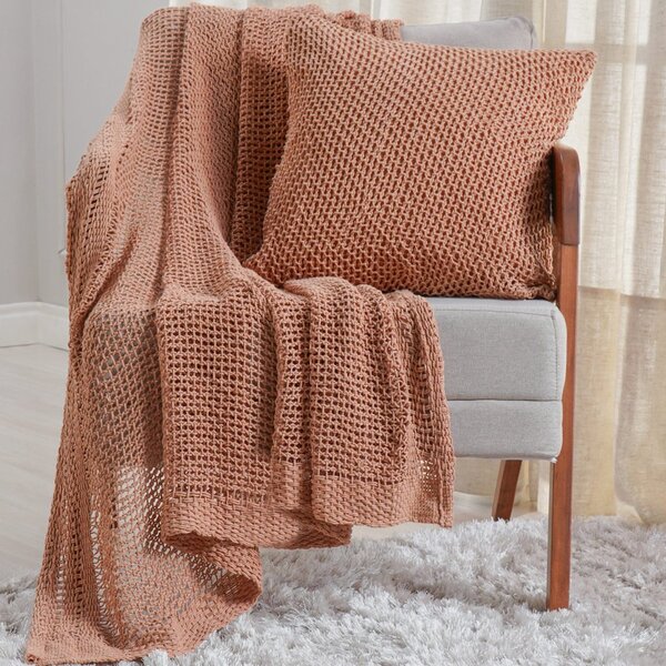 Manta Decorativa Atacama Rustic Style 120x150 Terracota