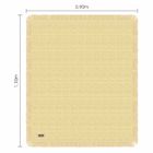 Manta Decorativa Áustria Maquinetado Amarelo 1,10x0,90m