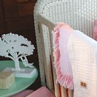 Manta Decorativa Áustria Maquinetado Rosa 1,10x0,90m