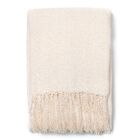 Manta Decorativa Chenille Creme