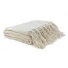 Manta Decorativa De Chenille 1,20m X 1,80m Cor Crua