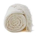 Manta Decorativa De Chenille 1,20m X 1,80m Cor Crua