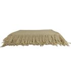 Manta Decorativa De Renda Jamaicano King Bege 2,60 X 2,30 M.