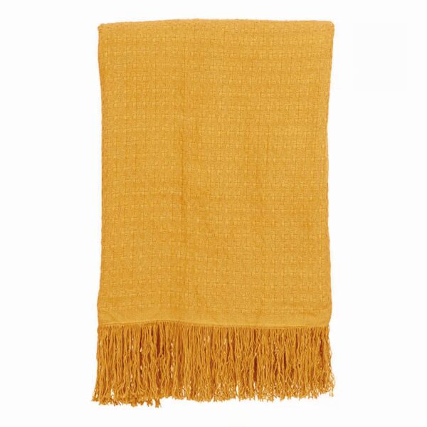 Manta Decorativa Eterna Amarela 2,00x2,20m Guaratinguetá