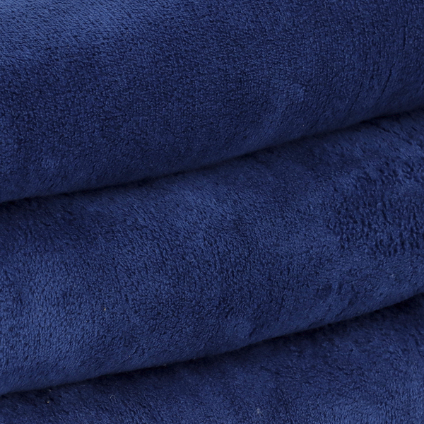 Cama posta: Manta Decorativa Fleece Queen Azul Marinho