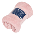 Manta Decorativa Fleece Queen Rose Liso 2,40x2,20m