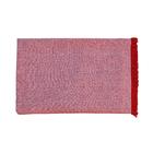 Manta Decorativa Garnet Rústica Vermelho 1,50x1,40m