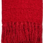 Manta Decorativa Grande Chenille Vermelho