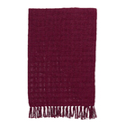 Manta Decorativa Italiana Algodão Bordô 1,40x1,40m