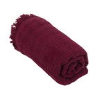 Manta Decorativa Italiana Algodão Bordô 1,40x1,40m