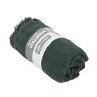 Manta Decorativa Italiana Algodão Verde Oliva 1,40x1,40m