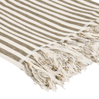 Manta Decorativa Listras Classic Verde Musgo 1,40x1,40m