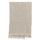 Manta Decorativa Listras Classic Verde Musgo 1,40x1,40m