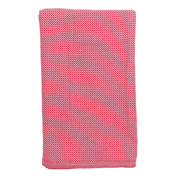 Manta Decorativa Monte Alegre Algodão Maquinetado Vermelho e Cinza 2,20x2,00m