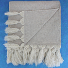 Manta Decorativa P/ Sofá Jacquard Zig-zag95 Cinza 3,00x1,40