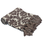 Manta Decorativa P Sofá Jacquard Arandela64 Marrom 2,50x1,40