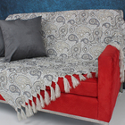 Manta Decorativa P Sofá Jacquard Cashmiere2 Cinza1,80mx1,40