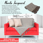 Manta Decorativa P Sofá Jacquard Escamas3 Marrom 1,80mx1,40