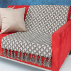 Manta Decorativa P Sofá Jacquard Escamas87 Marrom 3,00x1,40
