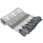 Manta Decorativa P Sofá Jacquard India27 Preto 2,00x1,40