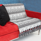 Manta Decorativa P Sofá Jacquard India90 Preto 3,00x1,40