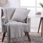 Manta Decorativa Para Sofá Boho Andaraí Off White/preto - 140