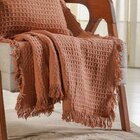 Manta Decorativa Para Sofá Waffle 100% Algodão 160x220cm Terr